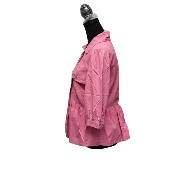INC Pink Double Breasted Pink Belted Jacket - Picture 8 of 13